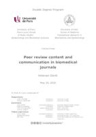 Peer review content and communication in biomedical journals