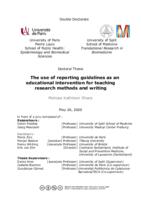 The use of reporting guidelines as an educational intervention for teaching research methods and writing