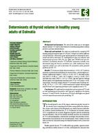 Determinants of thyroid volume in healthy young adults of Dalmatia