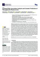 Genome-Wide Association Analysis and Genomic Prediction of Thyroglobulin Plasma Levels