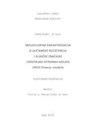 prikaz prve stranice dokumenta Molekularna karakterizacija β-laktamske rezistencije i kliničke značajke višestruko otpornih izolata vrste Proteus mirabilis